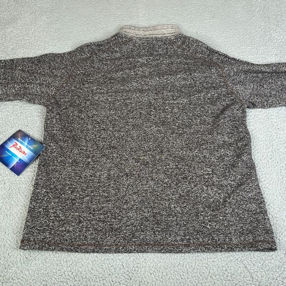 Rail Riders Hemp Sweater Mens L Brown Cotton 1/4 Zip Pullover Sweatshirt Hiking - Picture 2 of 13
